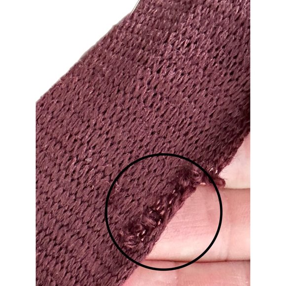 Vintage YSL Yves Saint Laurent Maroon Knitted Wool Tie - Picture 5 of 6